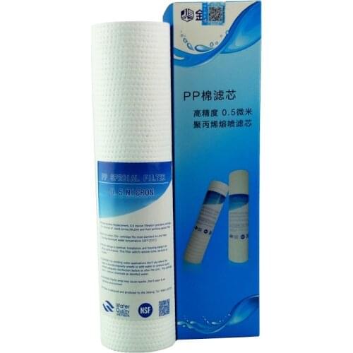 2pcs 10 Inch PP Cotton Acupuncture 0.5 Micron Sediment Filter Water Purifier Common Front Filter Cartridge Aquarium