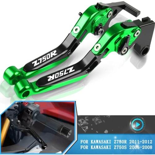 For Kawasaki Z750R Z750S Z750 S R Z 750R z750r 2011 2012 Motorcycle CNC Aluminum Foldable Brake Clutch Levers Hands Accessories