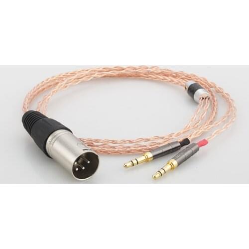 Audiocrast 807AG 4-pin XLR Male Balanced Headphone Upgrade Cable for Sundara Aventho focal elegia t1 t5p D7200 D600 D7100 MDR-Z7