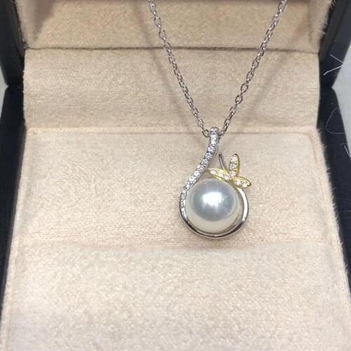 Butterfly 925 Sterling Silver Pendant Base Settings Mountings Findings Parts for Pearl Coral Jade Beads Stones Crystal