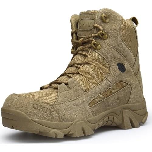 New Men Military Boots Outdoor Hiking Boots Male Special Force Desert Tactical Combat Ankle Boots Men Work Boots Motocycle Boots