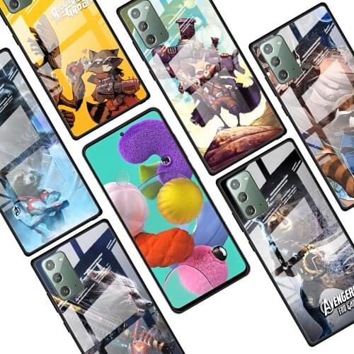 Rocket Racoon Marvel cute for Samsung Galaxy Note 20 Ultra 10 Lite Plus 9 8 5G A70 A50 A40 A30 A20 Tempered Glass Phone Case