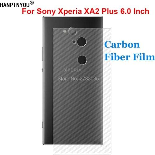For Sony Xperia XA2 Plus 6.0" 3D Anti-fingerprint Carbon Fiber Back Film Rear Screen Protector (Not Tempered Glass)