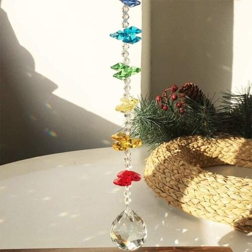 H&D Chakra Suncatcher 30mm Chandelier Crystals Ball Prisms Fengshui Rainbow Pendant Maker Collection Car Charm Home Decoration