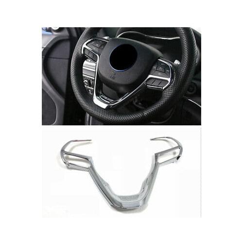 Chrome Inner Steering Wheel Button Cover Trim for Jeep Grand Cherokee 2014-2020