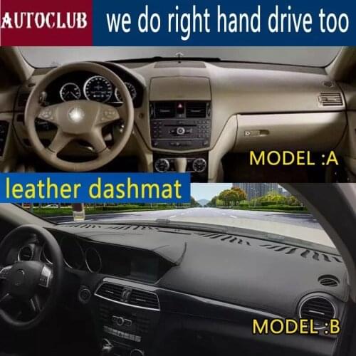 For Mercedes-Benz C Class W204 c200 c280 c350 c220 c320 2007-2013 Leather Dashmat Dashboard Cover Pad Dash Mat Sunshade carpet