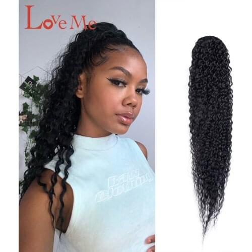LOVE ME Straight Ponytail Hair Synthetic Clip in Ponytail Hair Ombre Golden 36inch Resistant Soft Super Long Ponytail Hair