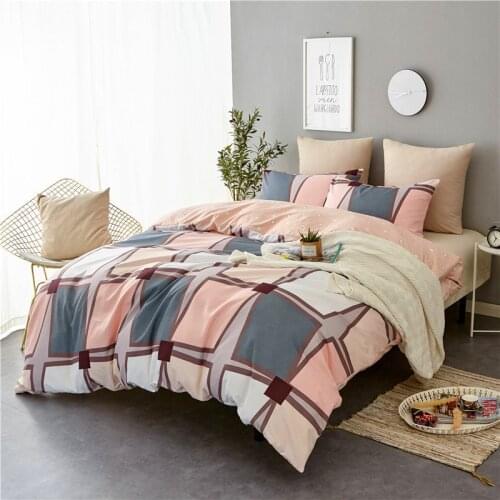 LISM Nordic simple Bedding Sets AB Side King Double Size All Season Used Single Bed Luxury Bedding Kit Duvet Cover Set