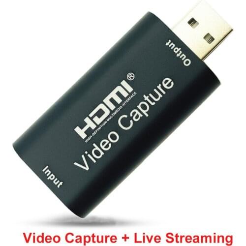 Mini HD 1080P HDMI To USB 2.0 Video Capture Card Game Recording Grabber Box for PC Computer Youtube OBS Live Streaming Broadcast