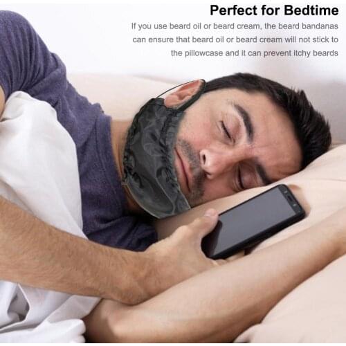Men Beard Bandanas Bedtime Bib Adjustable Beard Covers Comfy Facial Hair Apron Oil-proof For Men Gift