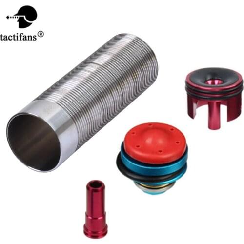 TACTIFANS Solid Cylinder Tune Up Kit For M4 Series Airsoft AEG Paintball Piston Head Nozzle Cylinder Head Inner Barrel 450-580mm