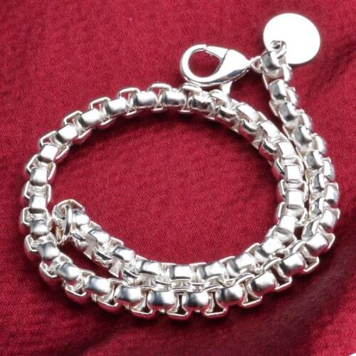 Low Price Wholesale Simple Design 925 Sterling Silver Bracelet Fashion Stainless Silver Thick Chain Jewelry Unisex Style Gifts