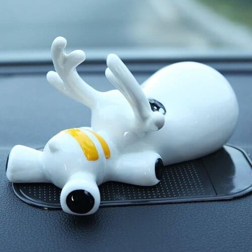 New product safe journey and safe deer car decoration ceramic crafts home desktop decoration party decoration Christmas gift