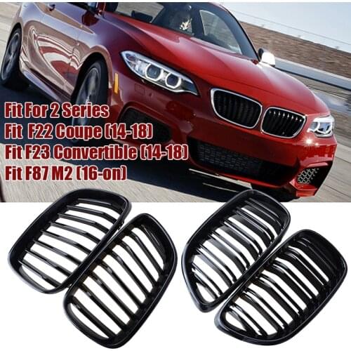 Front Black Kidney Grille Bumper Racing Grill Fit For 2 Serie BMW F22 F23 F87 M2 ,Car Accessories Styling Part