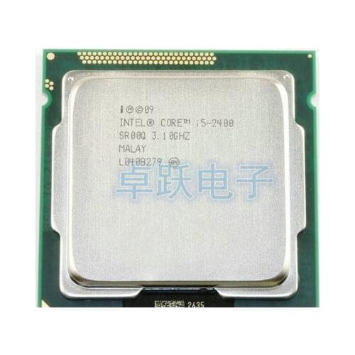 Free shipping Original Intel i5 2400 Processor Quad-Core 3.1GHz LGA 1155 TDP 95W 6MB Cache i5-2400 Desktop CPU