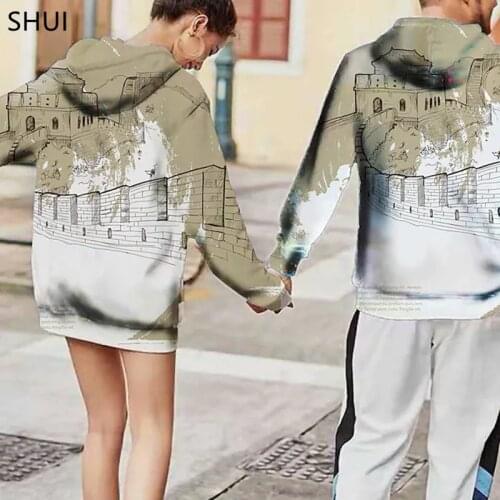 Womens Mens Pullover Hoodie Couple Sweatshirt 3D Printing Chinese Style Casual Streetwear Hoodie Long Sleeve худи мужские