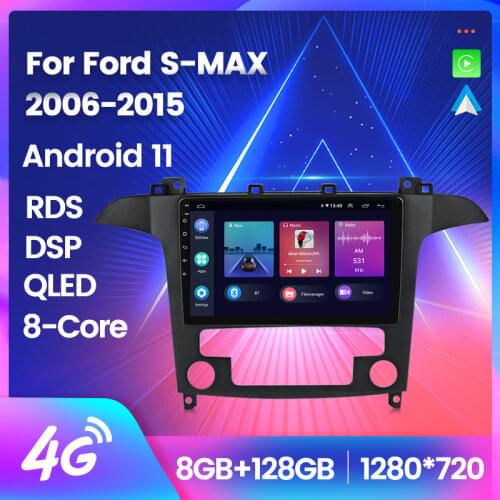 RDS 2 Din Android 11 WIFI For S-Max S Max 2007 2008 Car radio dvd player gps multimedia Bluetooth FM USB Mirror link