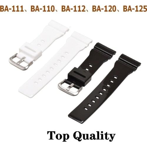 14mm High Quality PU Wrist for Casio G-Shock BA-111 BA-110 BA-112 BA-120 BA-125 woman Waterproof Replacement Bracelet Band Strap