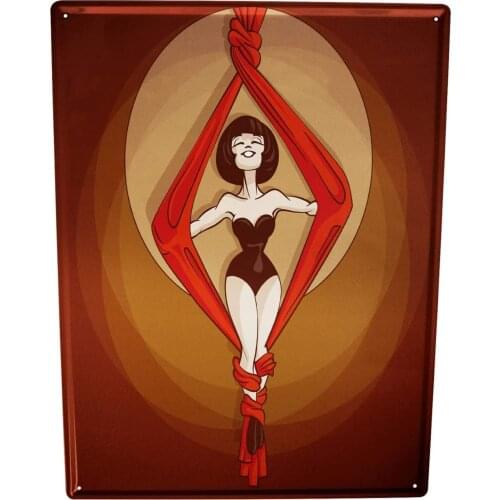 SINCE 2004 Metal Plate Nostalgia Woman Drawing