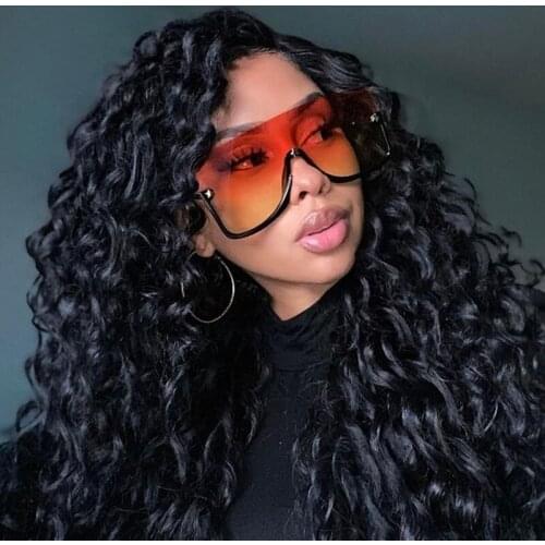 Oversized Sunglasses Women Men One Piece Goggle Sun Glasses Luxury Brand Designer Gradient Big Frames Sunglasses Fashion Eyewear