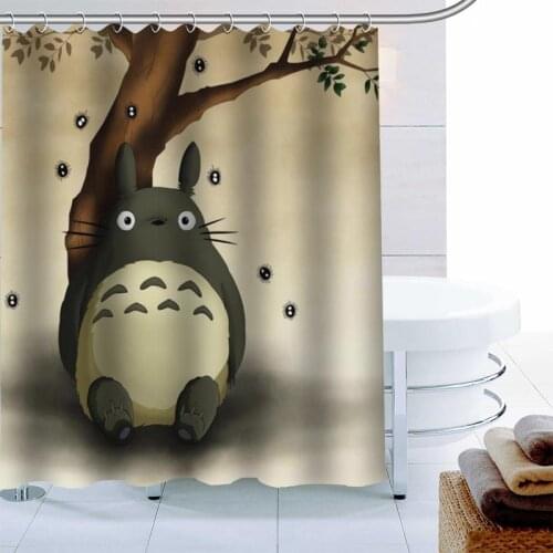 Modern Totoro Shower Curtain Hayao Miyazaki Waterproof Polyester Fabric Bath Curtain 180X180cm Eco-friendly Bathroom Curtain