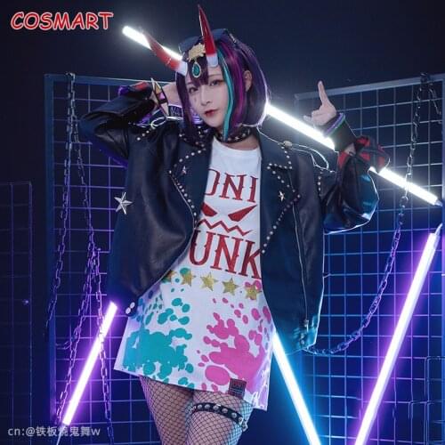 Fate Grand Order FGO Shuten-douji Zombie 5th Anniversary PUNK Suit Cosplay Costume Halloween Party Outfit For Girls Women 2020 N