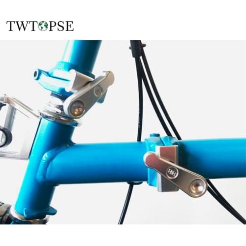 TWTOPSE H&H Bicycle Lever C Clamp For Brompton Folding Bike Hinge Lever Clamp Aluminum Alloy CNC Folding Buckle C Buckle 1 Pair