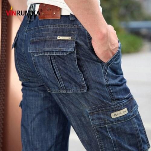 VINRUMIKA Mens Summer Jeans