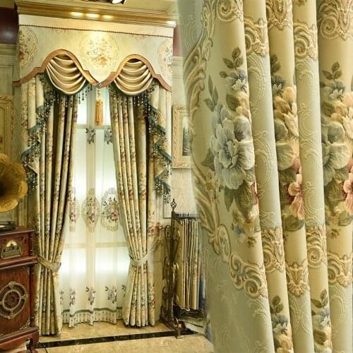 Curtain for Living Room Modern Minimalist Jacquard Curtains for Bedroom High Precision Valance Embossed Curtain Fabric