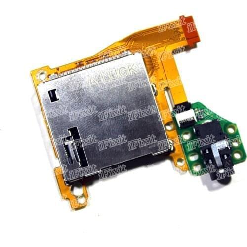 For NS Switch Lite Game Card Slot Socket with Headset Headphone Board Game Card Socket Repair Parts With Board