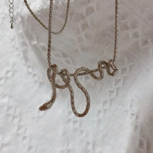 Women Snake Necklace Fashion Silver Color Snake Pendant Necklace for Gothic Punk Style Chain Necklace Female Jewelry Accessories