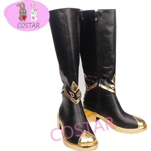 Sky Children of Light Black Cosplay Shoes Boots Halloween Carnival Cosplay Costume Accessories PU leather role play