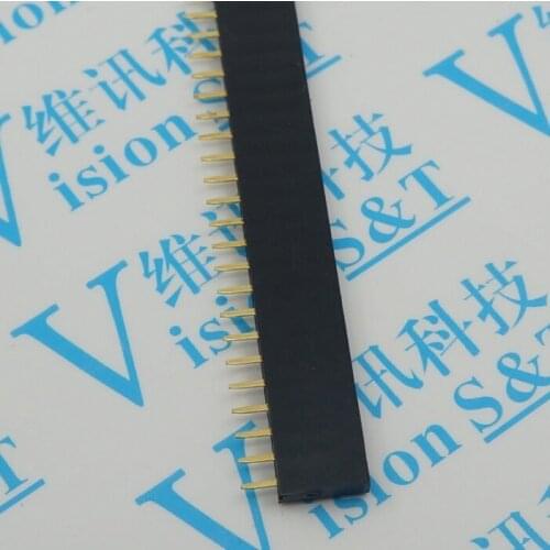 10 STÜCKE 1X40 PIN Einreihige Gerade BUCHSENLEISTE 2,54 MM PITCH streifen Anschlussbuchse 140 40 p 40PIN 40 PIN FÜR PCB arduino