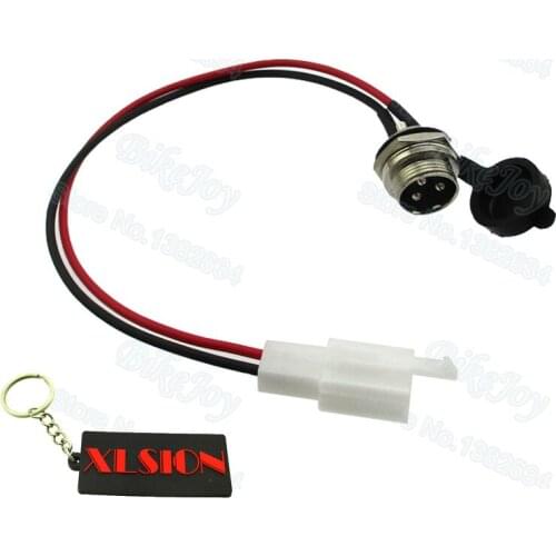 3 Pin 2 Wires Connector Jack Socket For Battery Charger Razor Izip E Scooter Star II