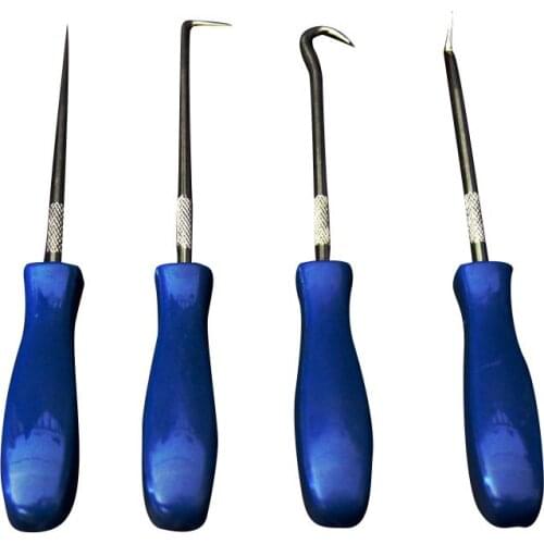 HiMISS 4Pcs Car Pick and Hook Set O Ring Oil Seal Gasket Puller Remover Craft Hand Tool