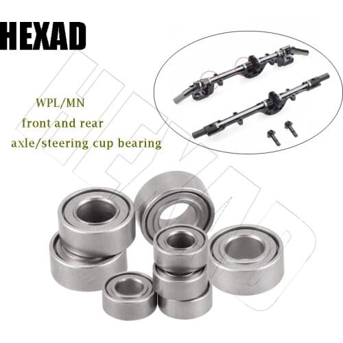 4Pcs WPL / MN RC Car Crawler Truck Spare Parts Front And Rear Axle High Speed Bearing Steering Cup Bearing