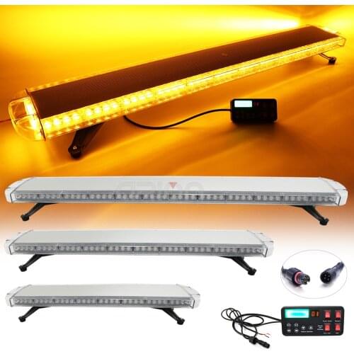 47" 55" 63" Amber White Red Blue LED Emergency Warning Signal Safety Tow Plow Truck Wrecker Roof Top Strobe Light Bar 12/24V