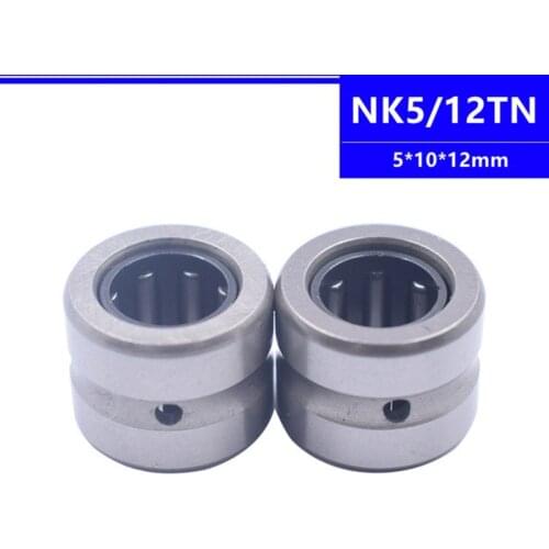 50pcs/lot NK5/12TN 5x10x12mm NK05/12 Needle Roller Bearing Without Inner Ring 5*10*12mm bearing