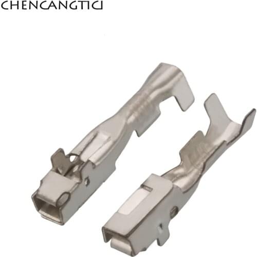 50 Pcs TE AMP Automotive Copper Wire Splice 2.2 MM Crimp Terminal For Auto Electrical Cables Harness Connector 368085-1