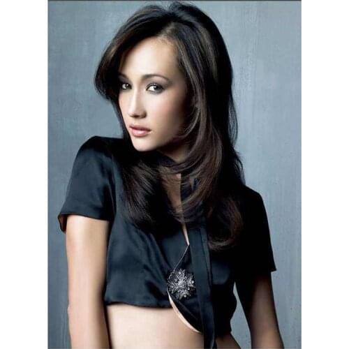 5D DIY Full Round Diamond Painting Movie Star “MaggieQ” 3D Embroidery Cross Stitch Rhinestone Mosaic Home Dector Art YC275