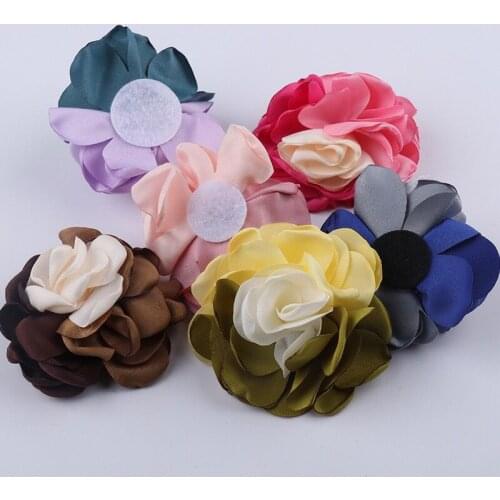 6Pcs Multicolor Flowers Applique Diy Craft Dress Decoration Small Flower Patch Fabric Patches for Dress Hair Bag Clothes Fabric
