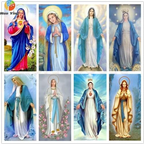 Diy 5D Diamond Embroidery Full Display Religious Icon DIY Diamond Painting Virgin Mary Picture Of Rhinestones Diamond Mosaic