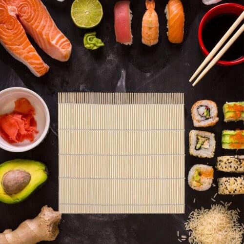 Non-stick Bamboo Sushi Roller Rice Rolling Mats Practical Exquisite Workmanship Toughness Hand Maker Japanese Sushi Tools