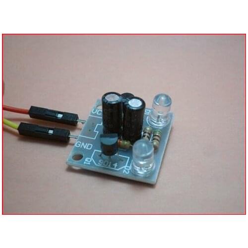 Free Shipping!!! 10pcs Transistor multivibrator circuit / 5MM LED flashes Kit Easy MODULE SENSOR