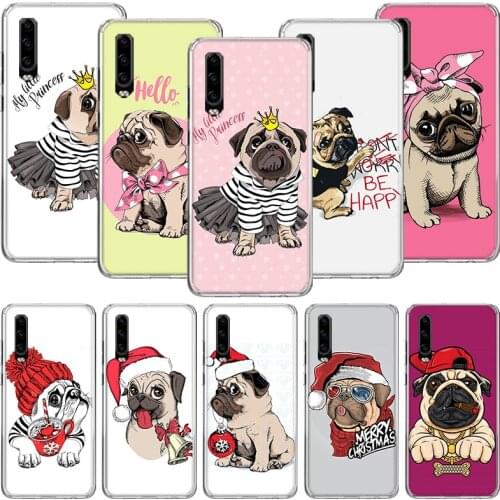 My Little Pugs Cute Dog Phone Case For Huawei P30 P40 P20 P10 Mate 20 10 30 Lite Pro P Smart Z Plus Printing Cover Coque Shell