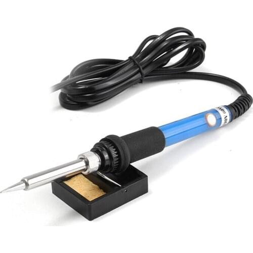 220V 60W Adjustable Temperature Electric Soldering Iron Kit+5pcs Tips Portable Welding Repair Tool Hobby Knife EU/US/UK Plug