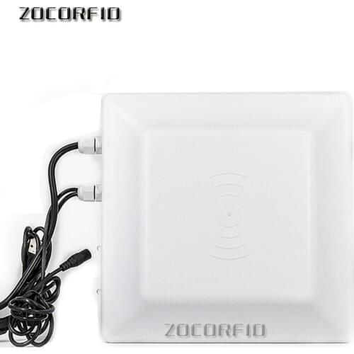 Integrative UHF RFID card reader 0- 6m long distance range with 8dbi Antenna RS232/RS485/USB/Wiegand 26 Reader