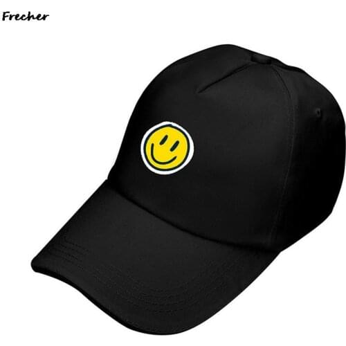 Summer Baseball Cap Smile Embroidery Snapback Hats for Men Women Simple Bonnet Caps Fashion Hip Hop Cap Dad Hat