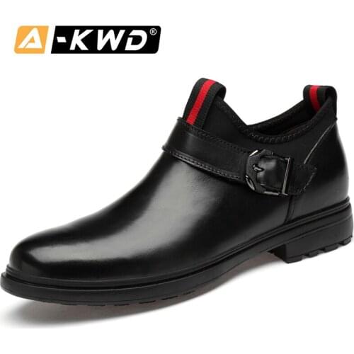 Fashion Shoes 2019 Oxford Shoes for Men Commercial Casual Men-Shoes Cuero With Fur Mens Leather Shoes Genuine Breathable Single