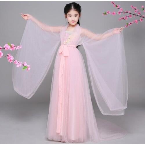 Chinese Ancient Costume for Kids Girls Princess Costume Ancient Chinese Hanfu Dress Costume Children Tang Dynasty Clothing